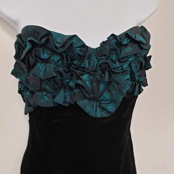 Vintage Jessica Mcclintock Womens Gunne Sax Babydoll Dress Size 12 Mini Velvet - Picture 2 of 9